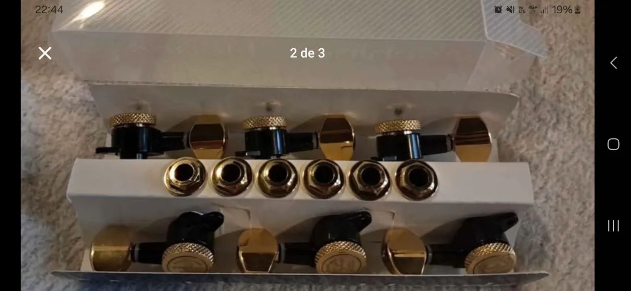 Tarraxas Guyker Douradas e pretas para Guitarra - Foto 2