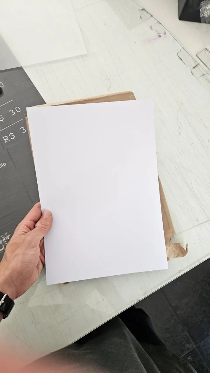 200 FOLHAS DE PAPEL CARTÃO BRANCO 240G 