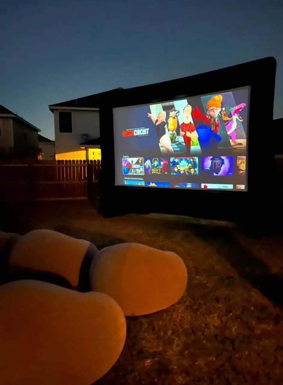 Tela de cinema inflável + projetor Epson  - Foto 2