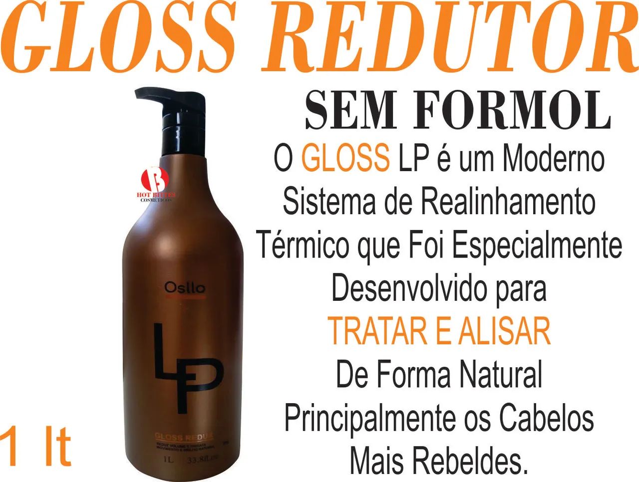Gloss Redutor Oslllo Sem Formol 1 Litro - Foto 3