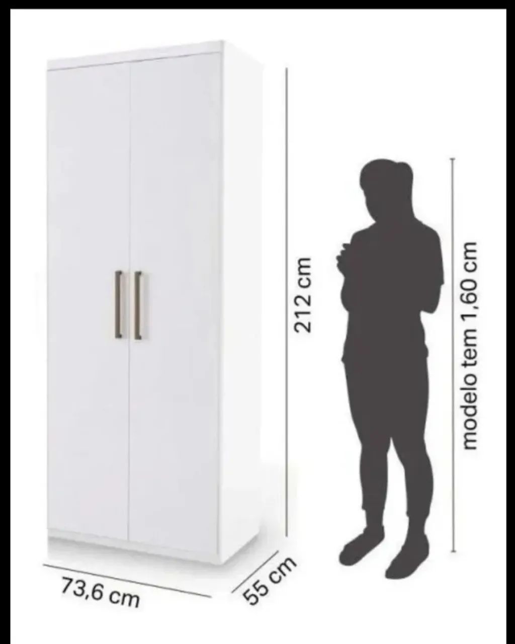 Guarda-roupa completo armários superiores e cabeceira - Foto 6