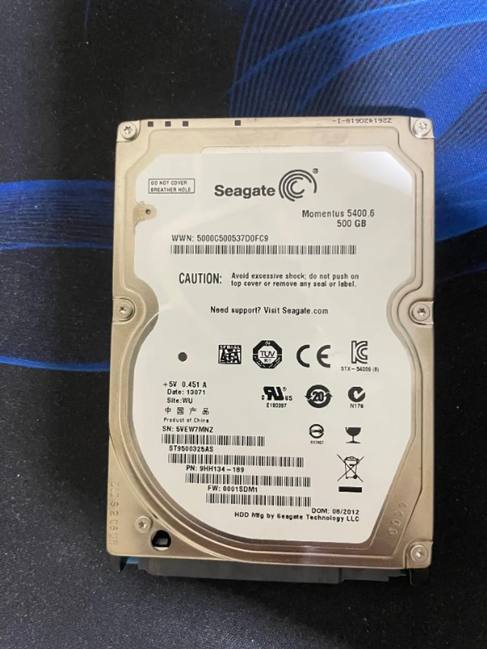 HD de 500GB saúde 100%