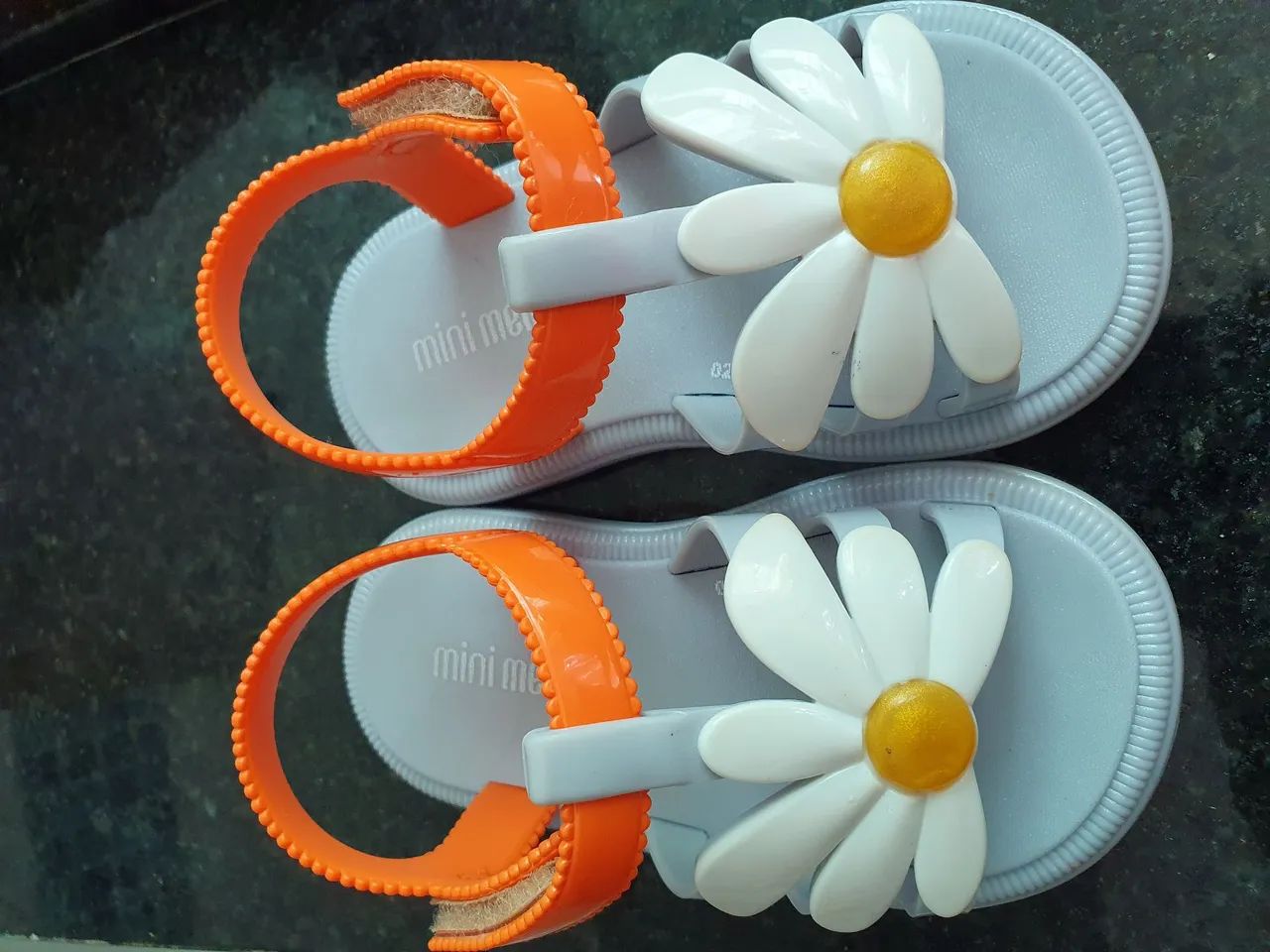 Sandálias Mini Melissa com Flores - Tamanho 22