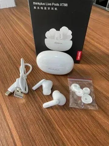 Lenovo Thinkplus XT88 Bluetooth 5.3, Redução De Ruído PRETO E BRANCO  - Foto 2