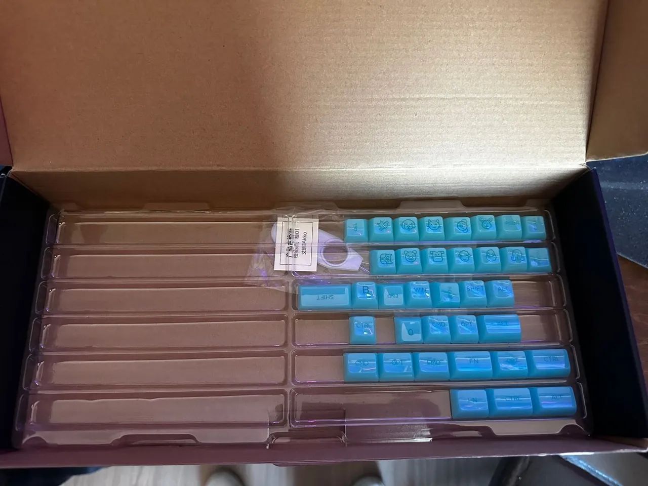 Akko ASA Profile (Clear) - PC Keycap Set Azul Tiffany - Foto 5