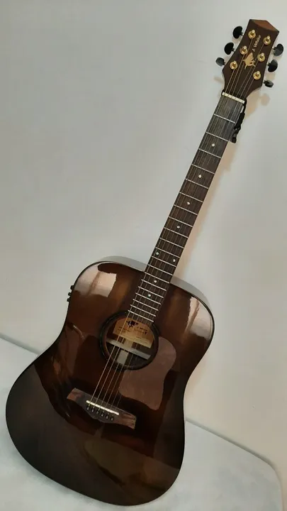 Violão J White Ahd400 Folk Anatômico - Elétrico - Tabaco - Tampo Maciço