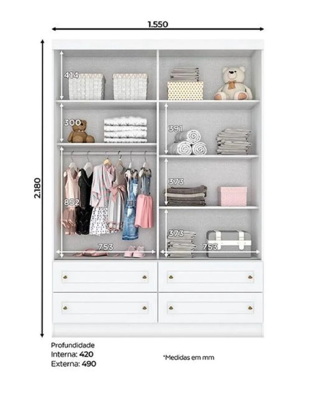 Guarda Roupa Infantil 