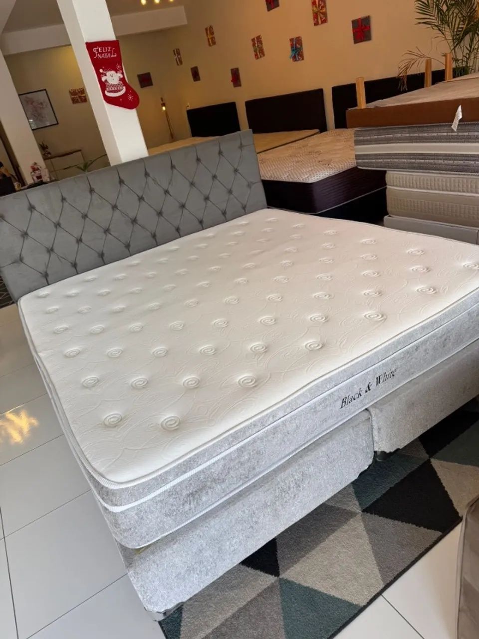 Cama box KING SEMINOVA TOP COM CABECEIRA  DE BRINDE  - Foto 2