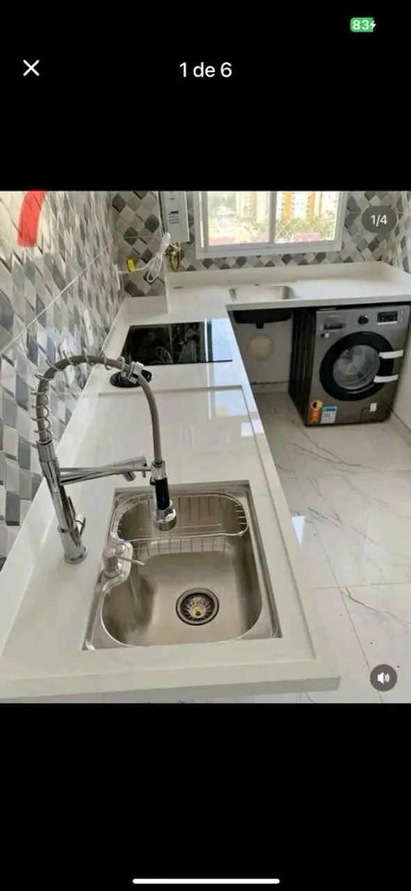 Cozinha de mármore e granito sob medidas 