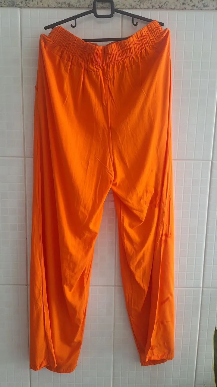 Calça pantalona laranja G  - Foto 2