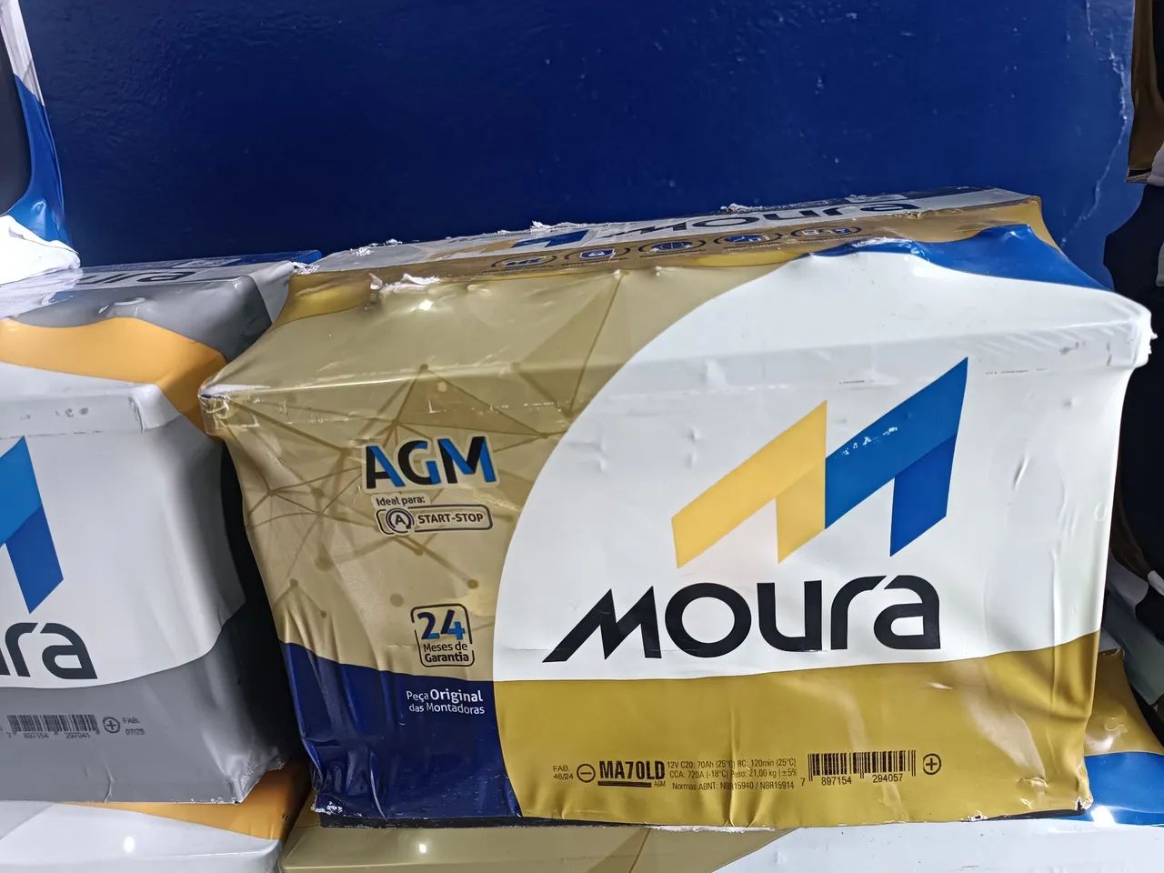 Bateria Moura AGM 70Ah - Start-Stop - Nova!