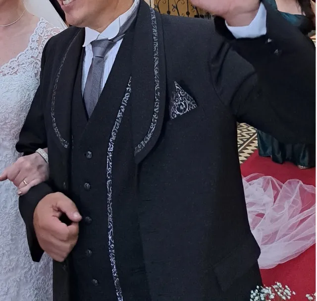 Vestido de Noiva e Noivo para Casamento Terno, Smoking, Túnica, Black Tie