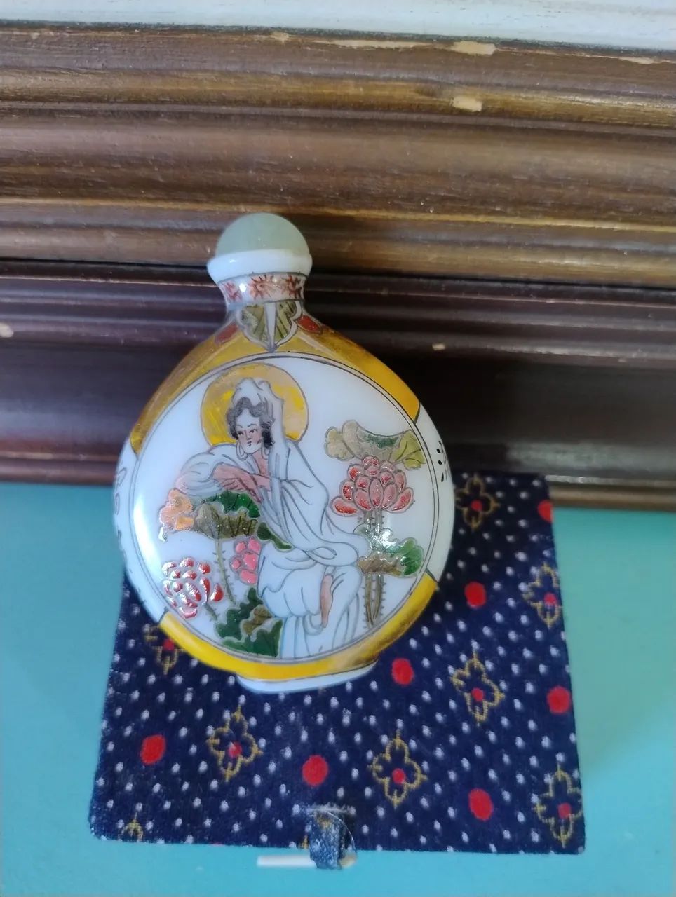 Perfumeiro antigo pintado a mão  - Foto 2