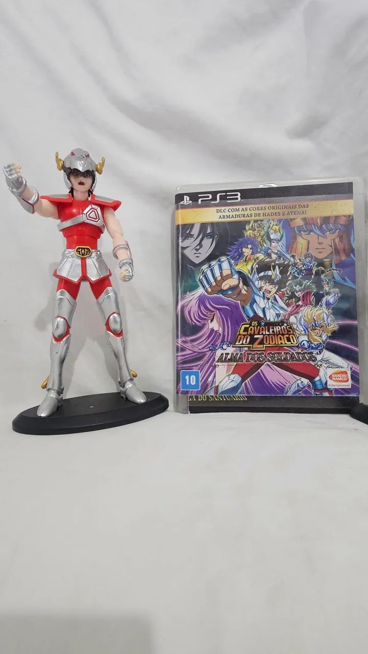 3 Figuras Cavaleiros do Zodíaco + Jogo PS3 ALMA DOS SOLDADOS item de colecionador - Foto 3