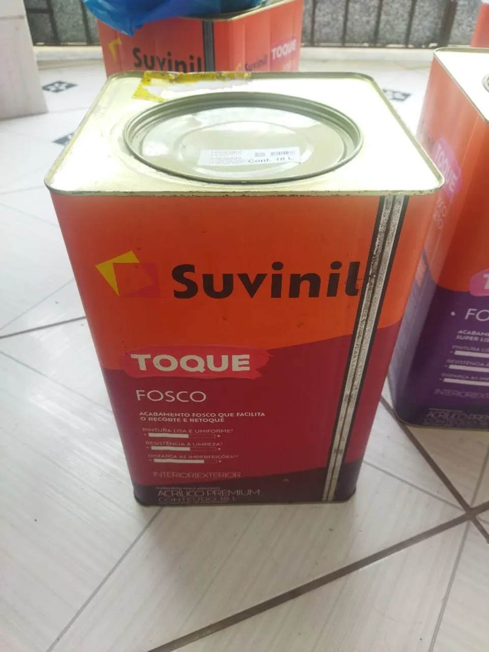 Tinta Acrílica Fosca Suvinil Toque 18L - Interior/Exterior