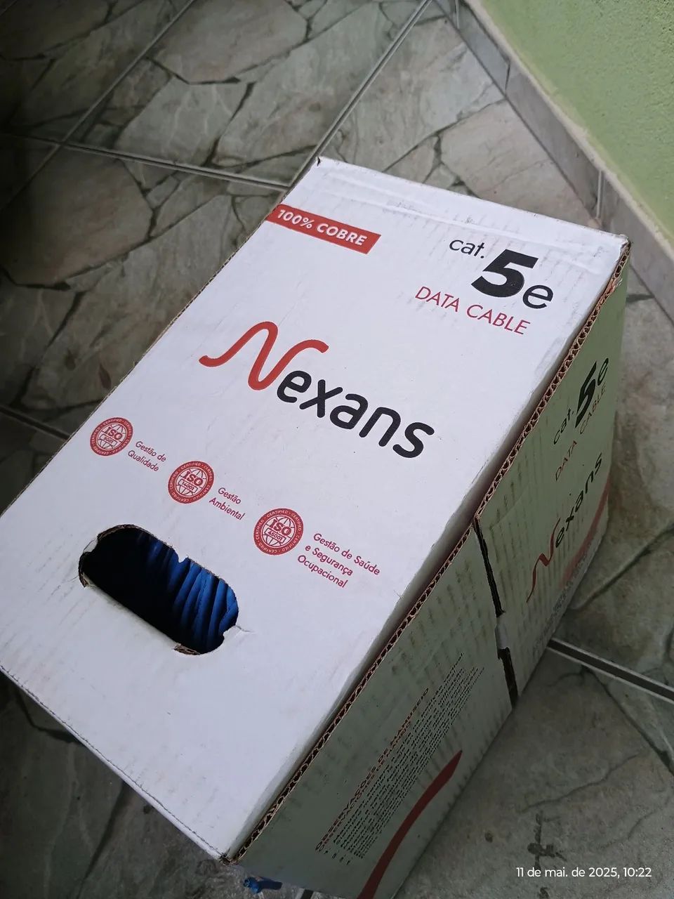 Cabo de rede Nexans Cat 5e 100% cobre