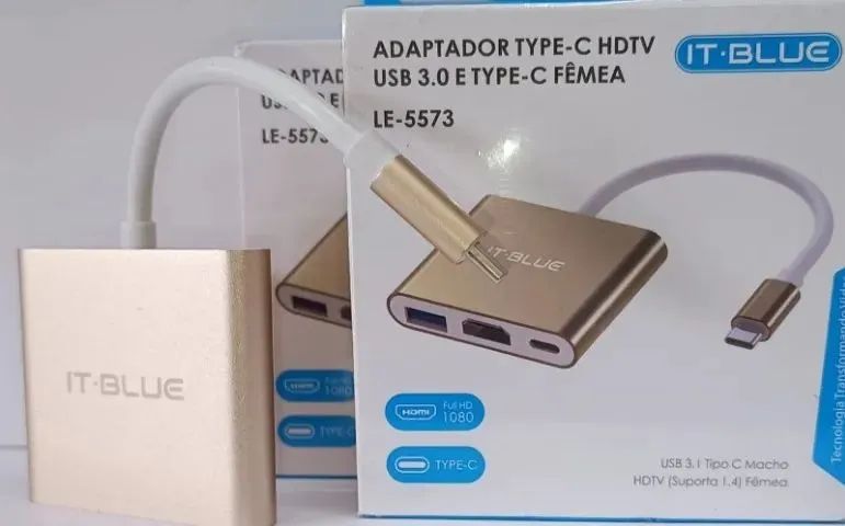 Adaptador Multifuncional HDMI USB e Tipo C - Foto 2