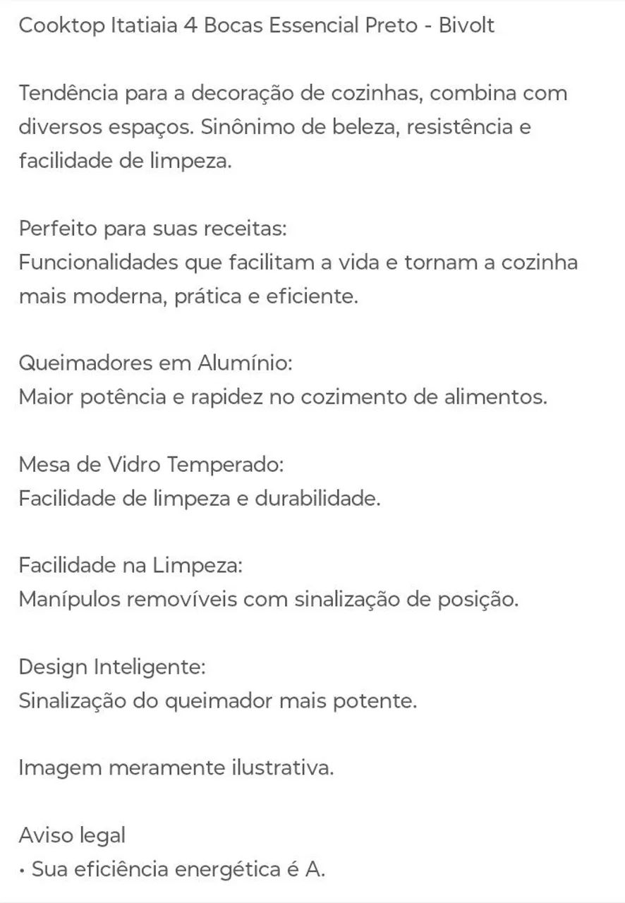 Cooktop Itatiaia Essencial 4 bocas preto bivolt - Foto 3
