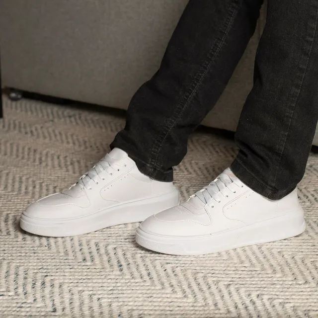 Tênis Branco Tamanho Grande Masculino Sola Alta 37 Ao 46 Chunky