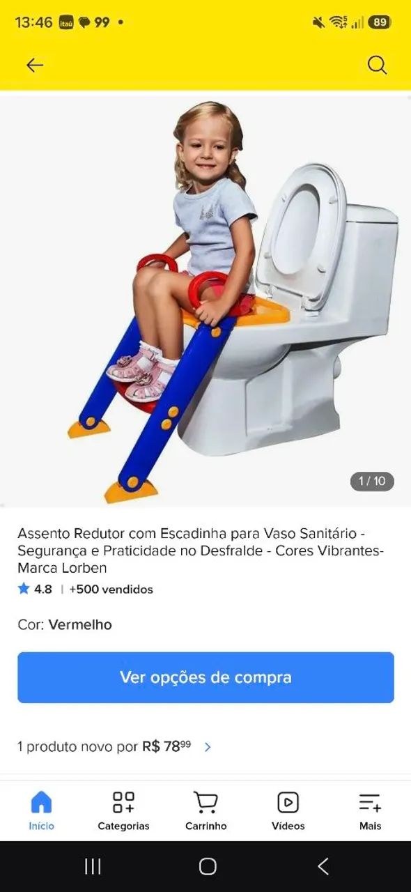 Assento infantil redutor com escada  - Foto 5