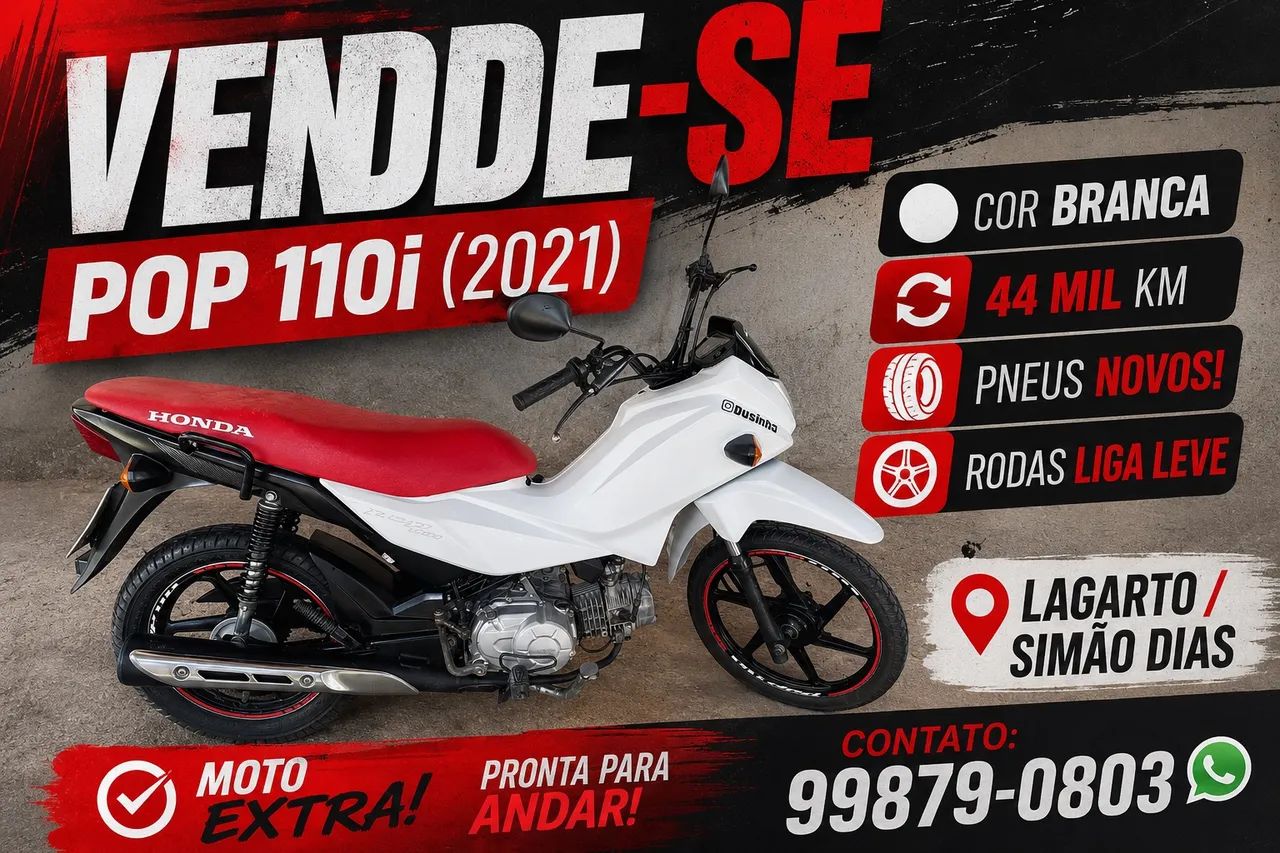 Pop 110i com embreagem 