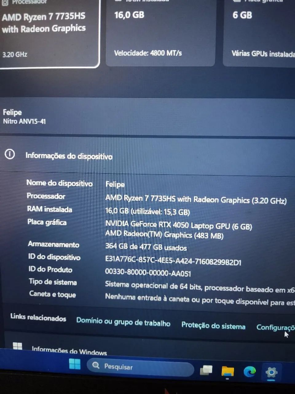 Accer nitro v15 rtx 4050  - Foto 2