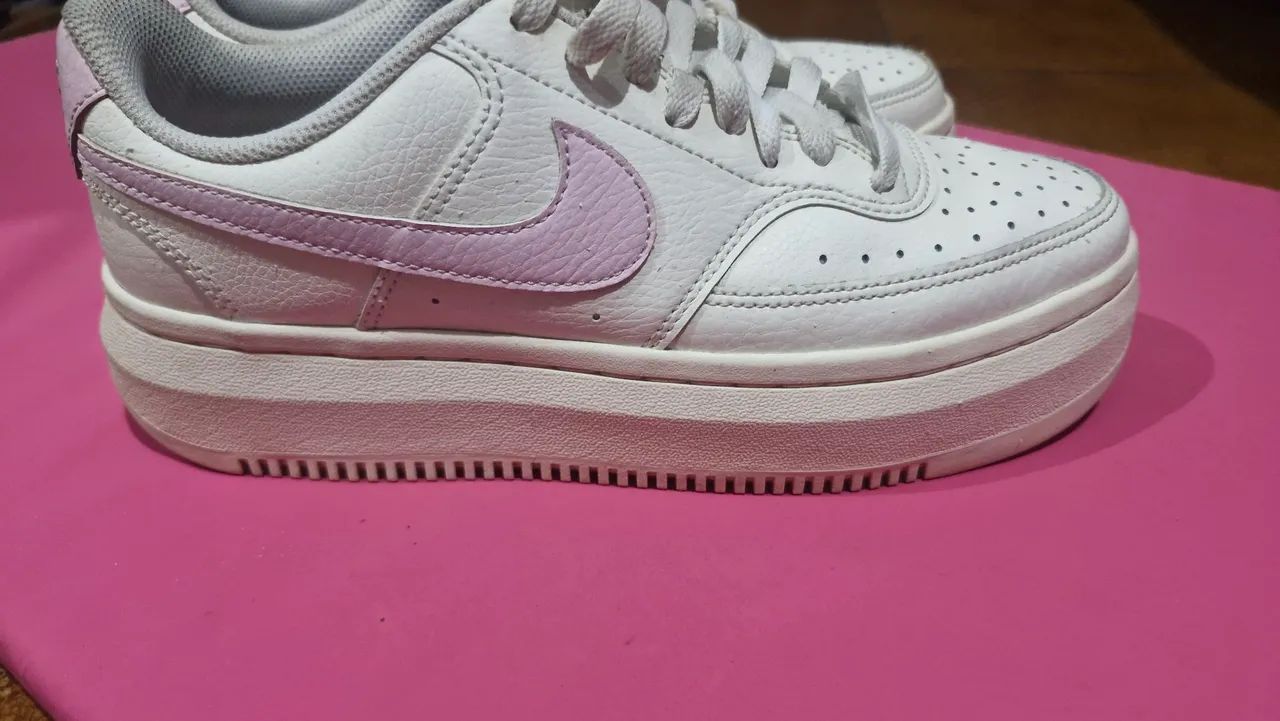 Nike court vision rosa e branco 39 