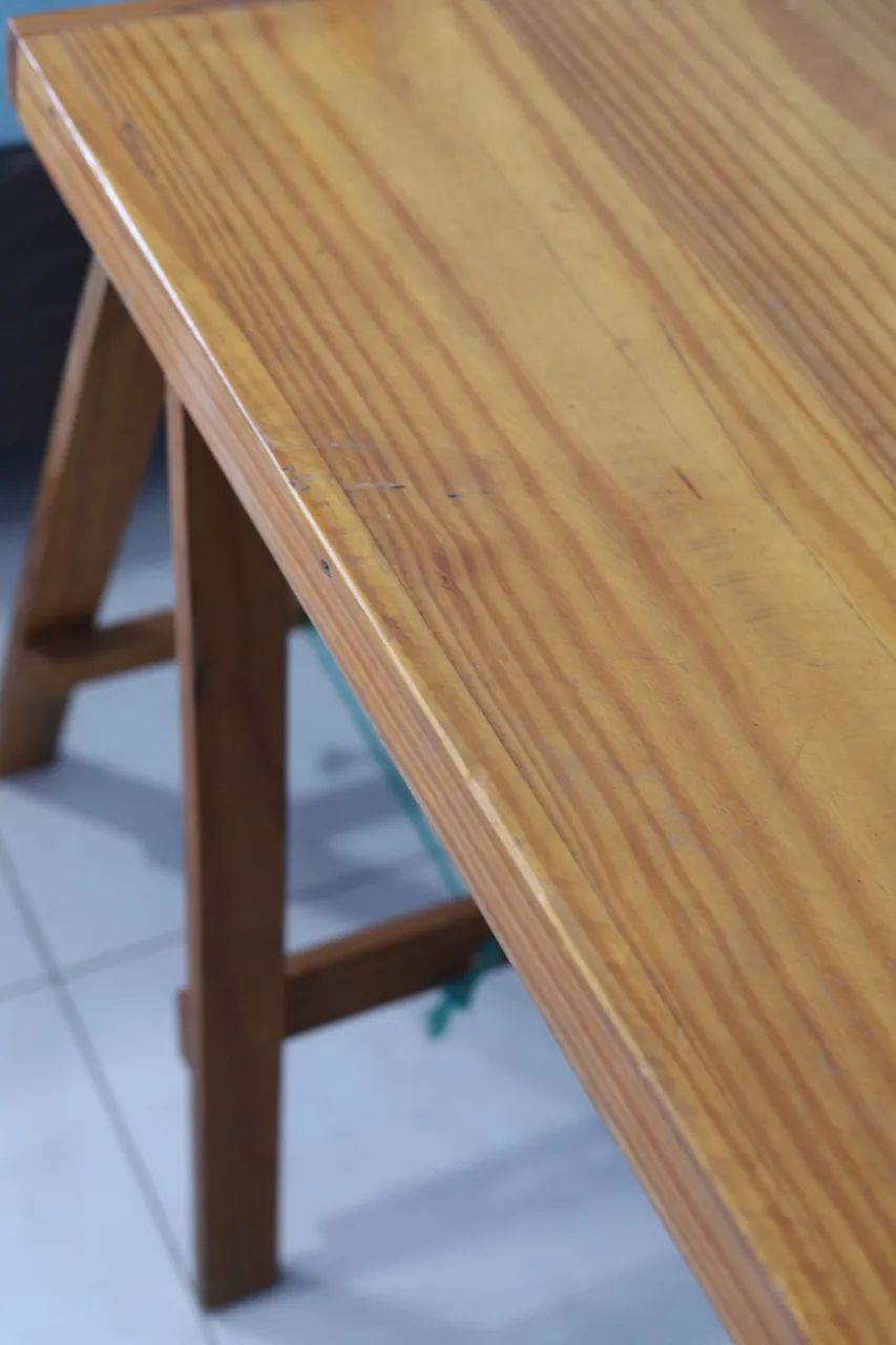 Mesa Cavalete de Pinus - Foto 3