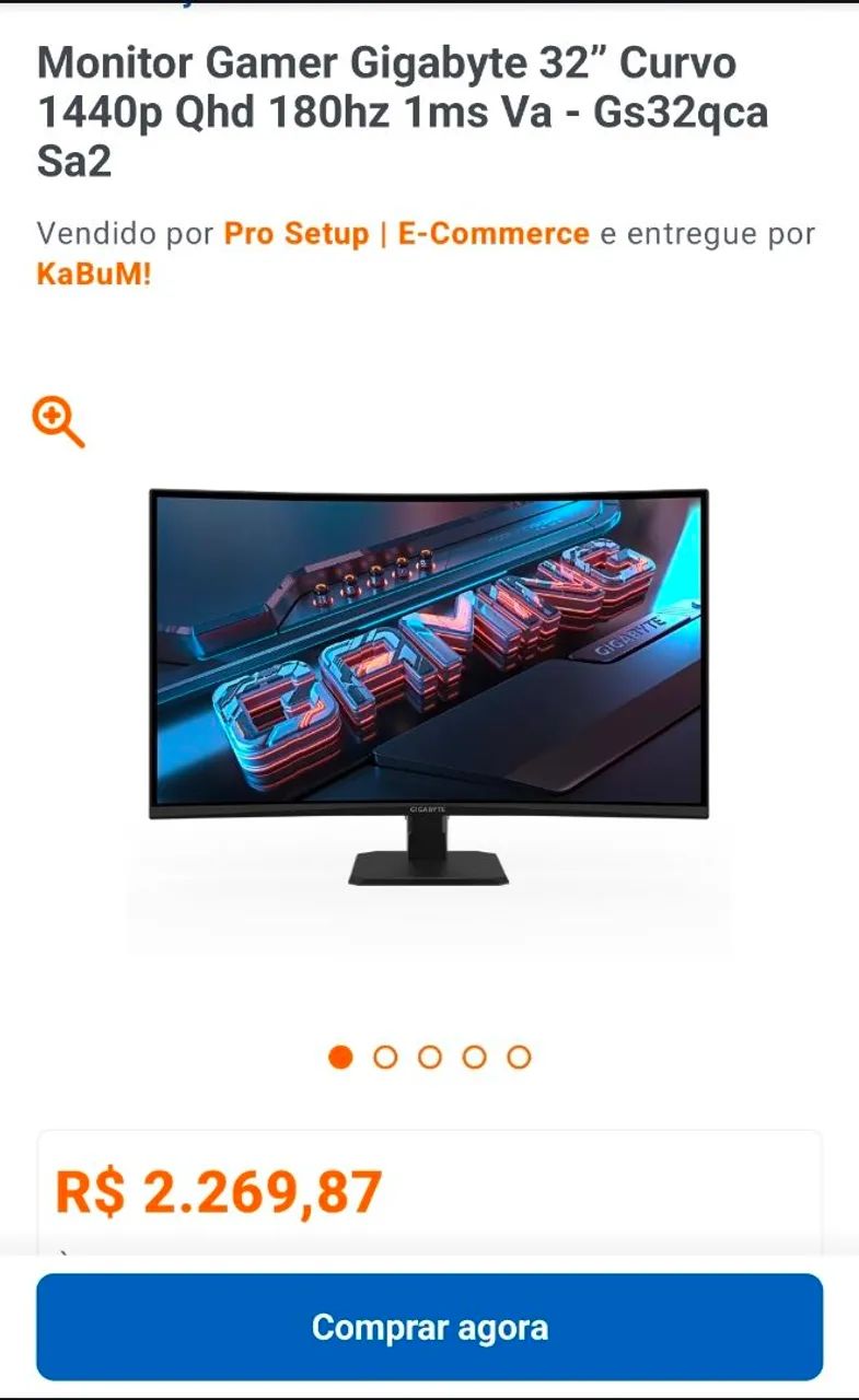 Monitor 32" Gigabyte 2K - Foto 2
