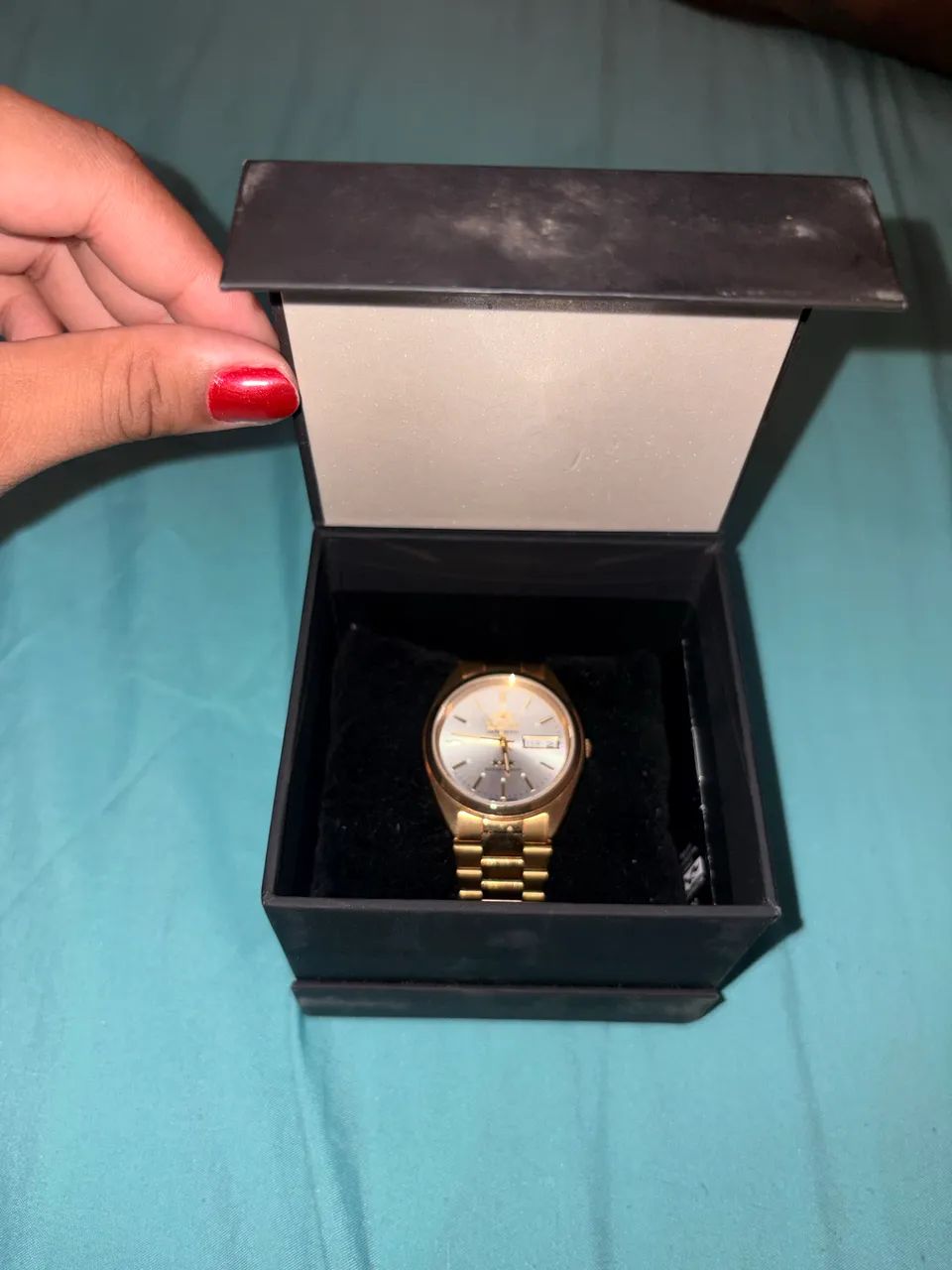 Relógio Orient Automático Dourado - Zero Uso, Com Caixa ,Certificado de garantia e Manual. - Foto 2