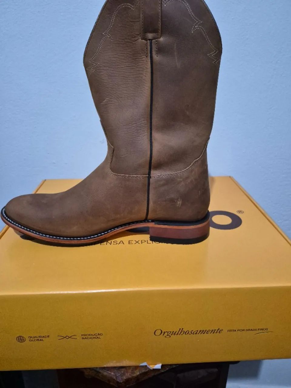 Bota de couro ORIGINAL 42 (Nunca usada) - Foto 4