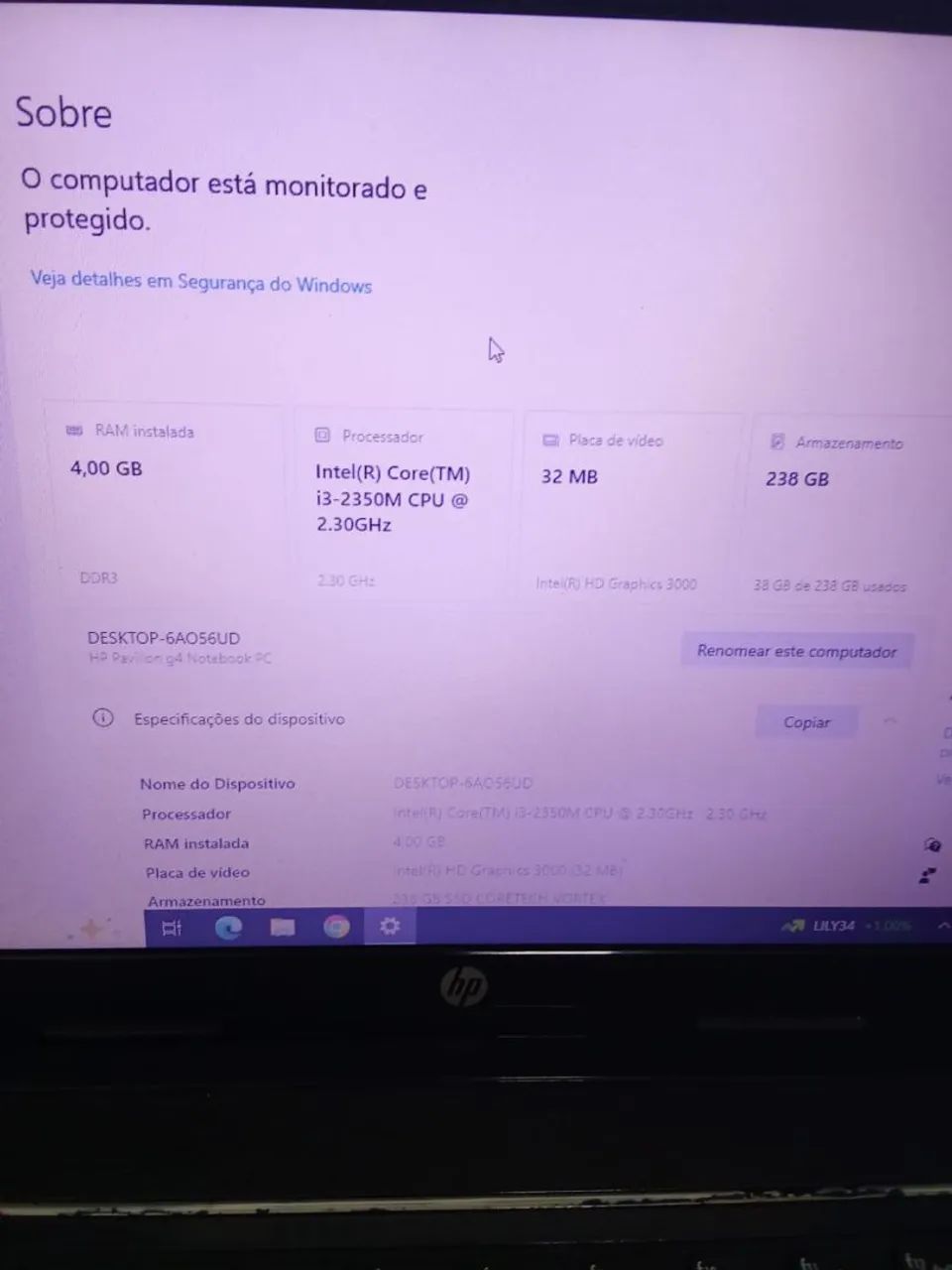 Notebook HP Core i3 240GB SSD - Foto 2