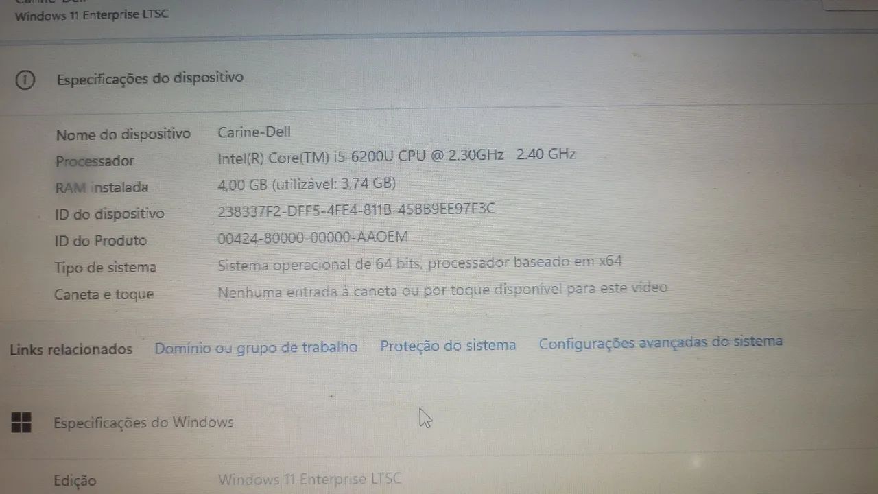 Notebook dell lat. 3470