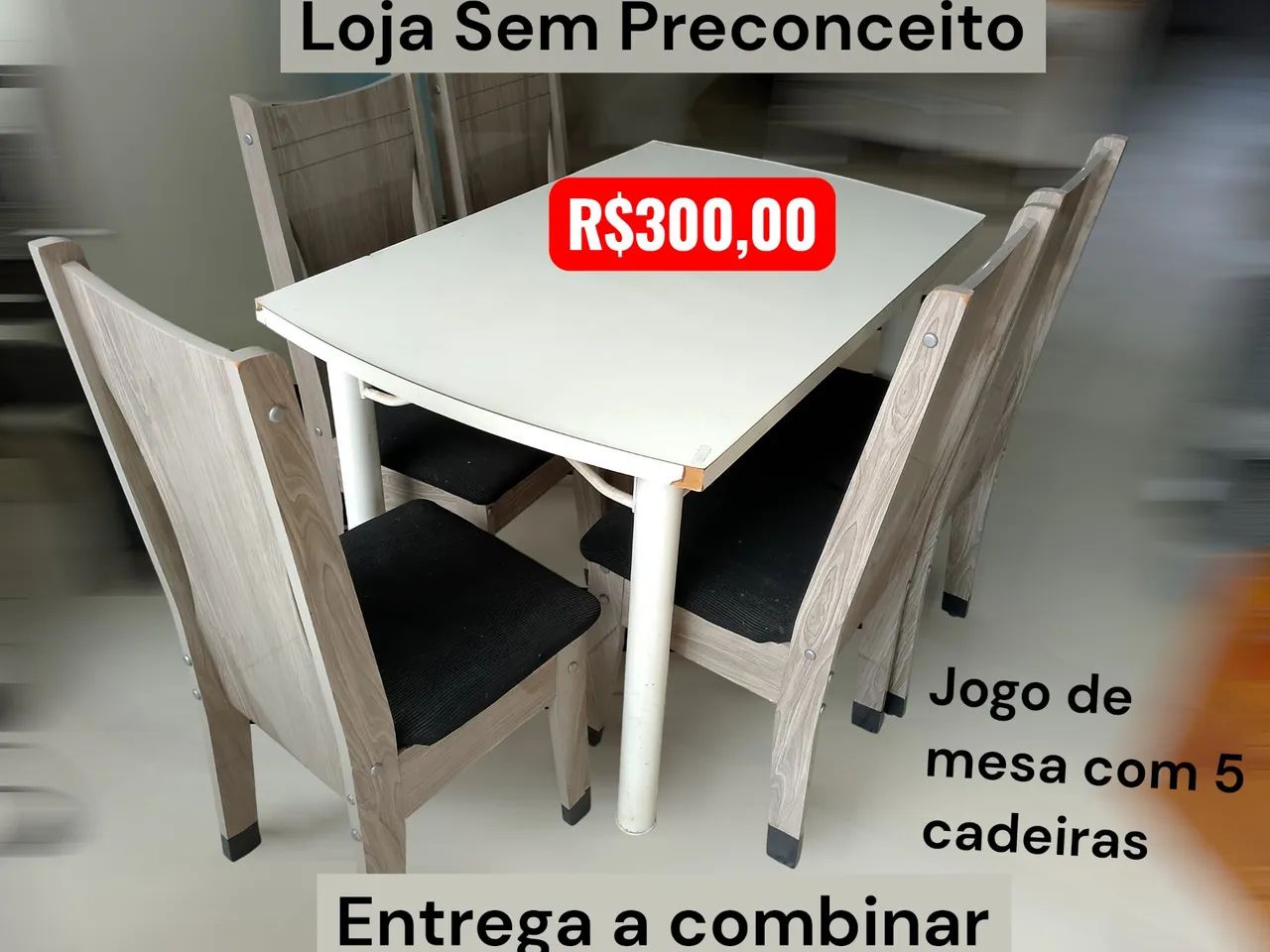 Jogo de mesa com cadeiras
