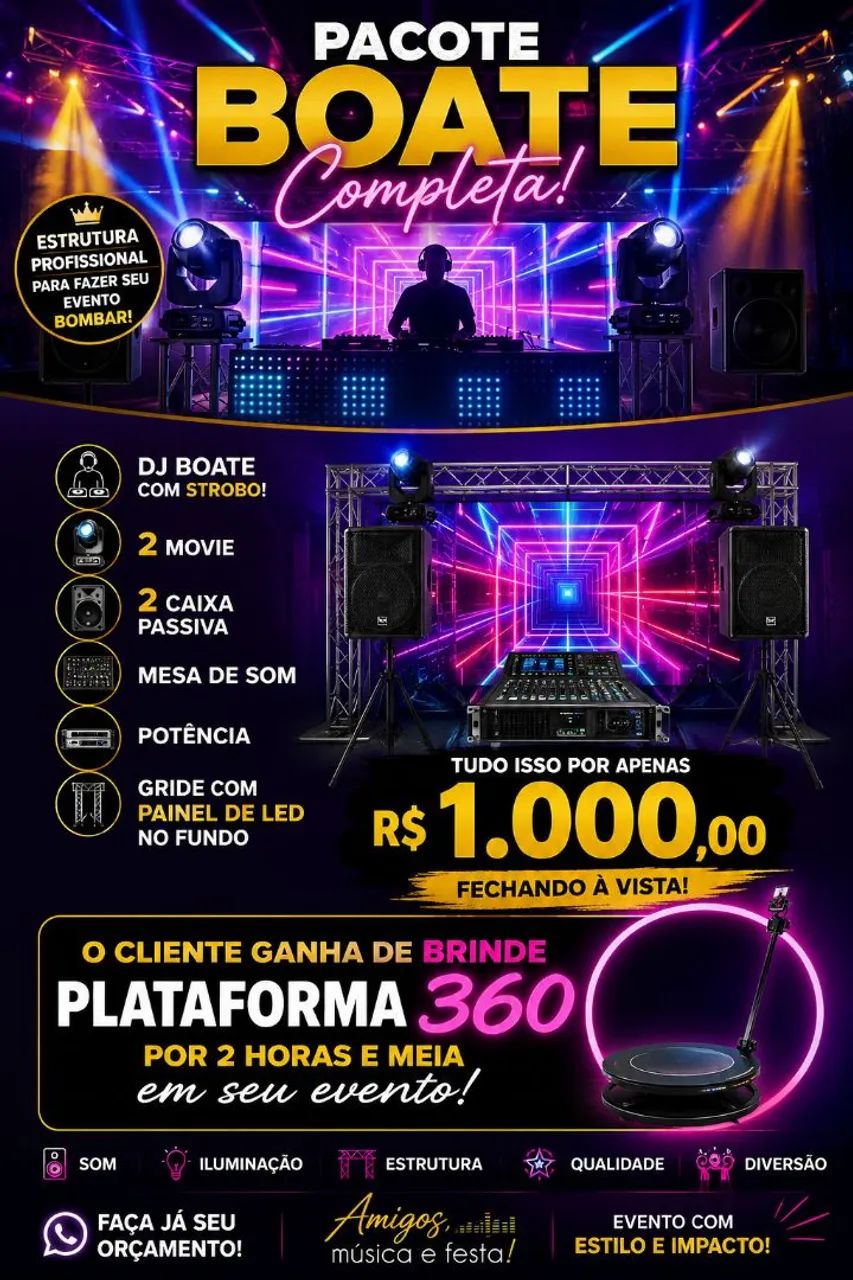 DJ,Pegue e monte ,TELÃO DE LED OUTDOOR, Som  - Foto 5