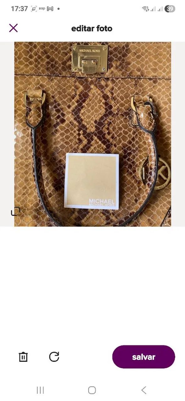 Bolsa Michael Kors original couro de cobra!  - Foto 3