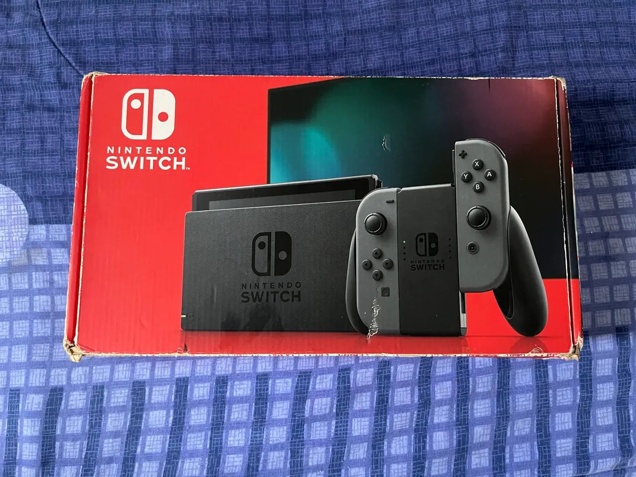 Caixa Vazia Nintendo Switch Cinza Com Marcas de Uso - Peças e