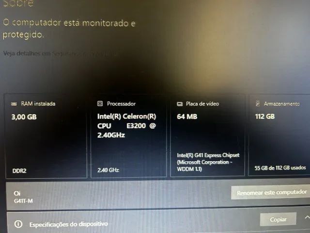 Computador RAM 3GB Processador Intel ® Celeron ® CPU E3200@ 2.40 GHz - Foto 5