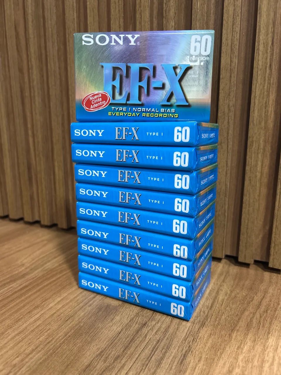 10 Fitas Cassete Sony EF-X 60 Lacradas 