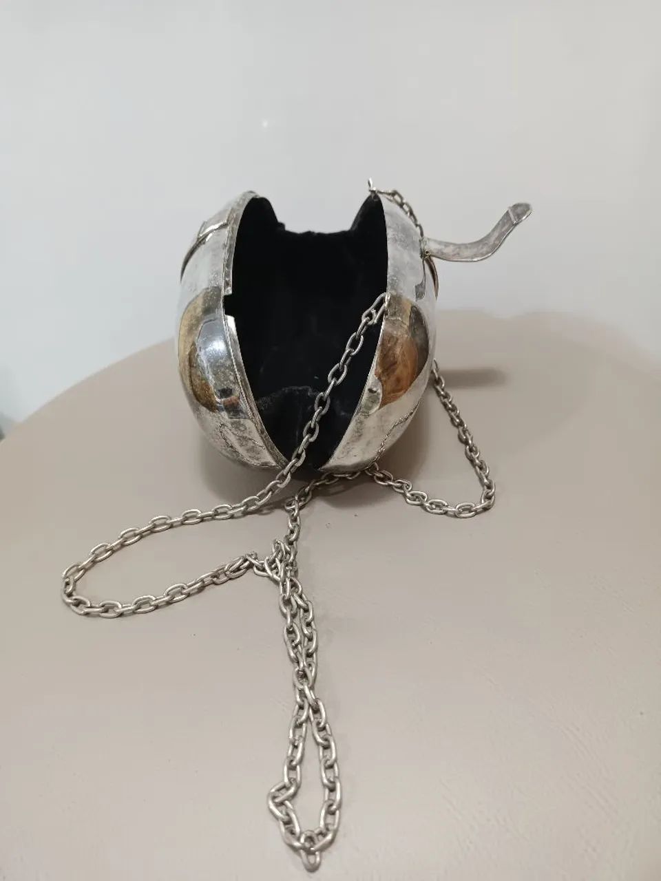 Clutch vintage com banho de prata  - Foto 4