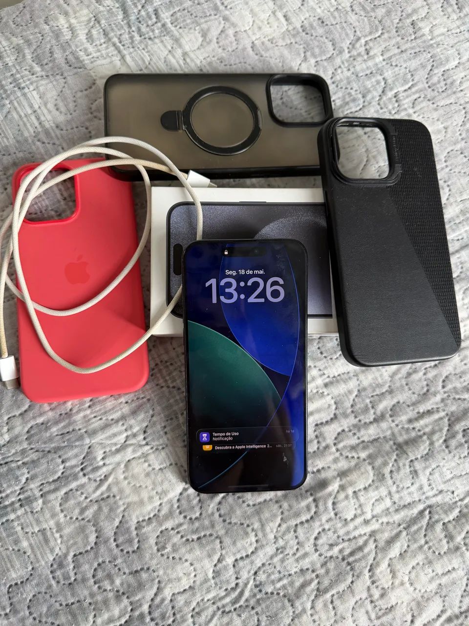 iPhone 15 pro Max - azul - 256gb - Celulares e Smartphones