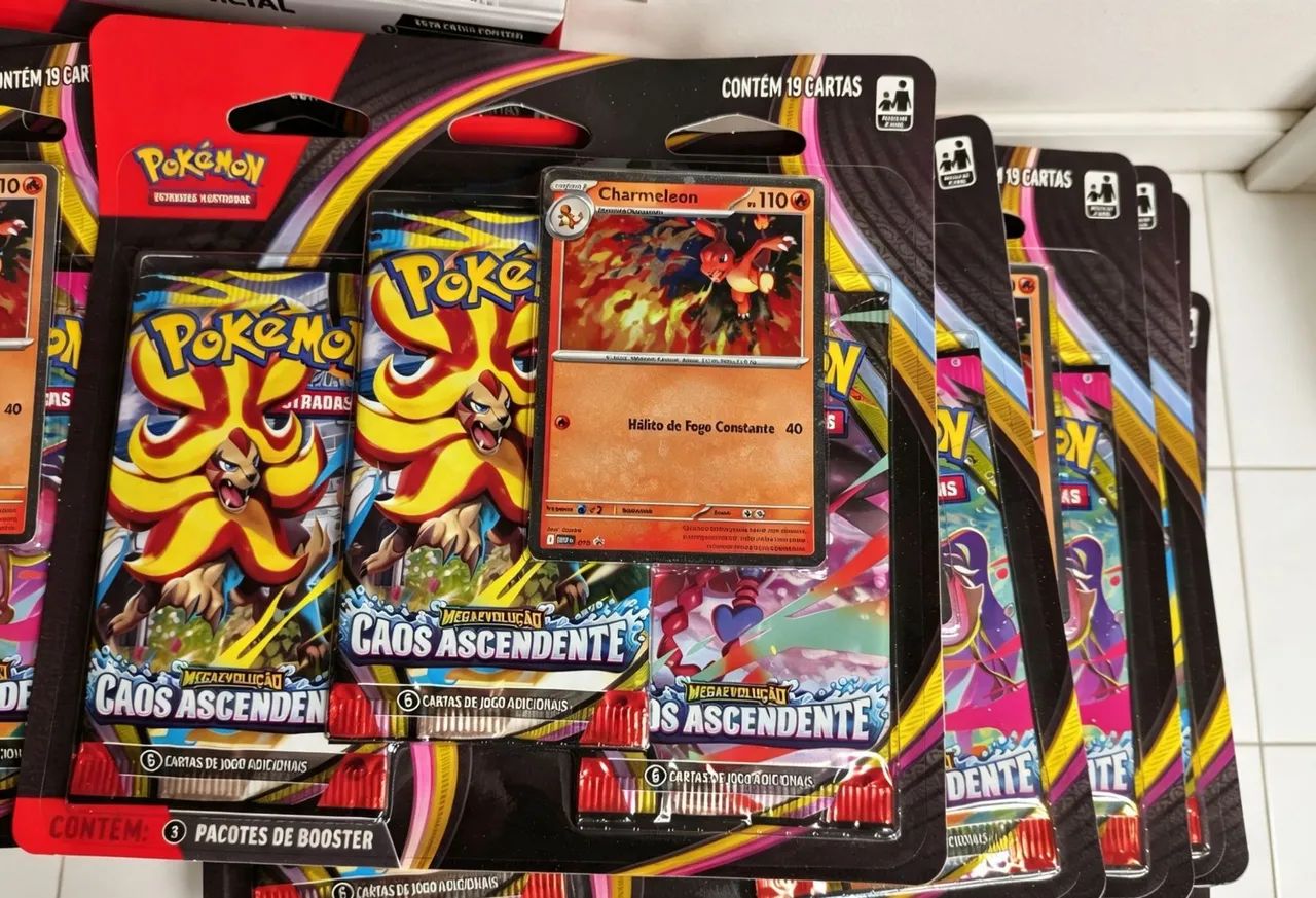 Triple Pack Pokémon TCG Caos Ascendente Original Lacrado