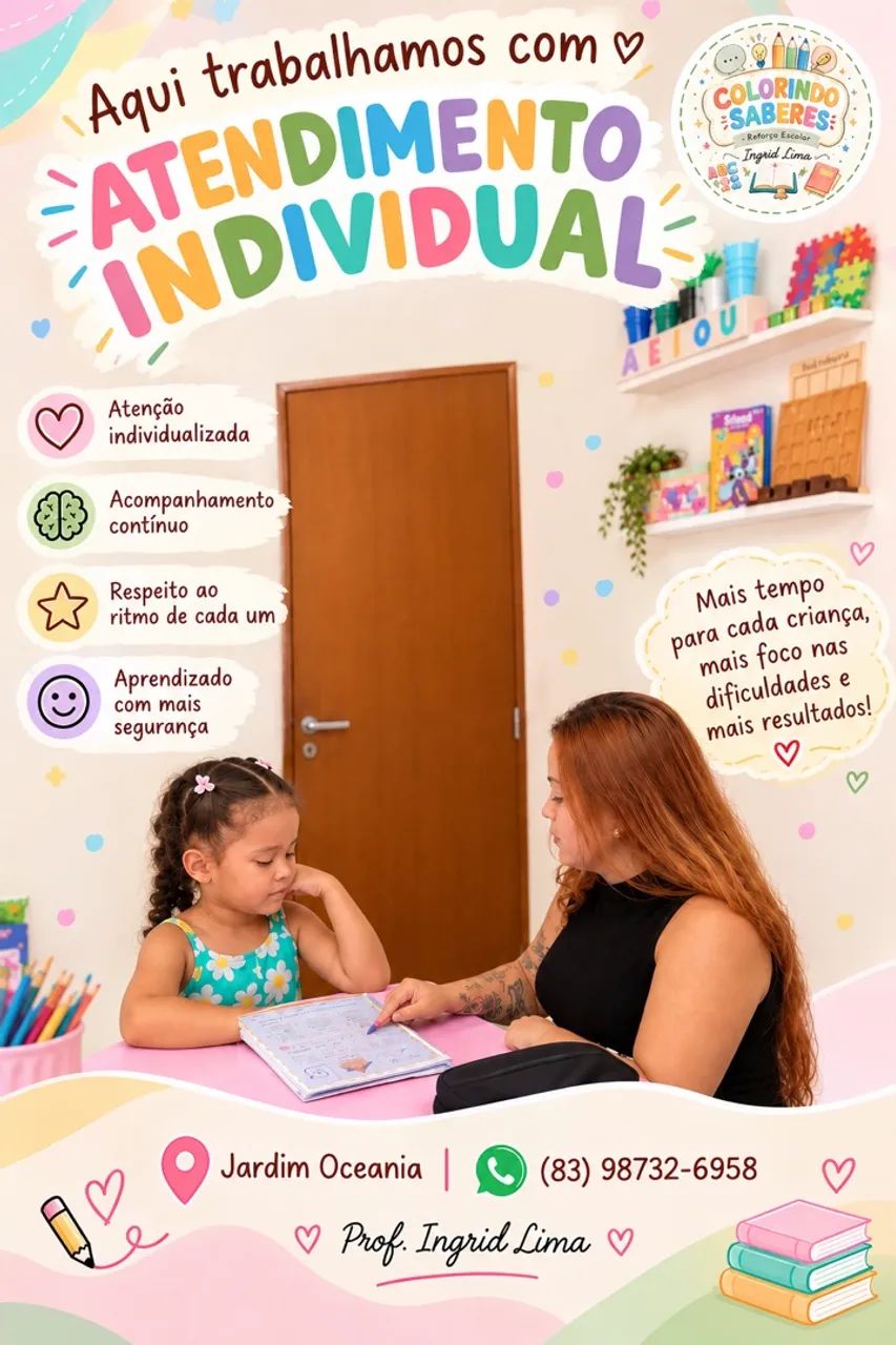 Reforço escolar e acompanhamento pedagógico
