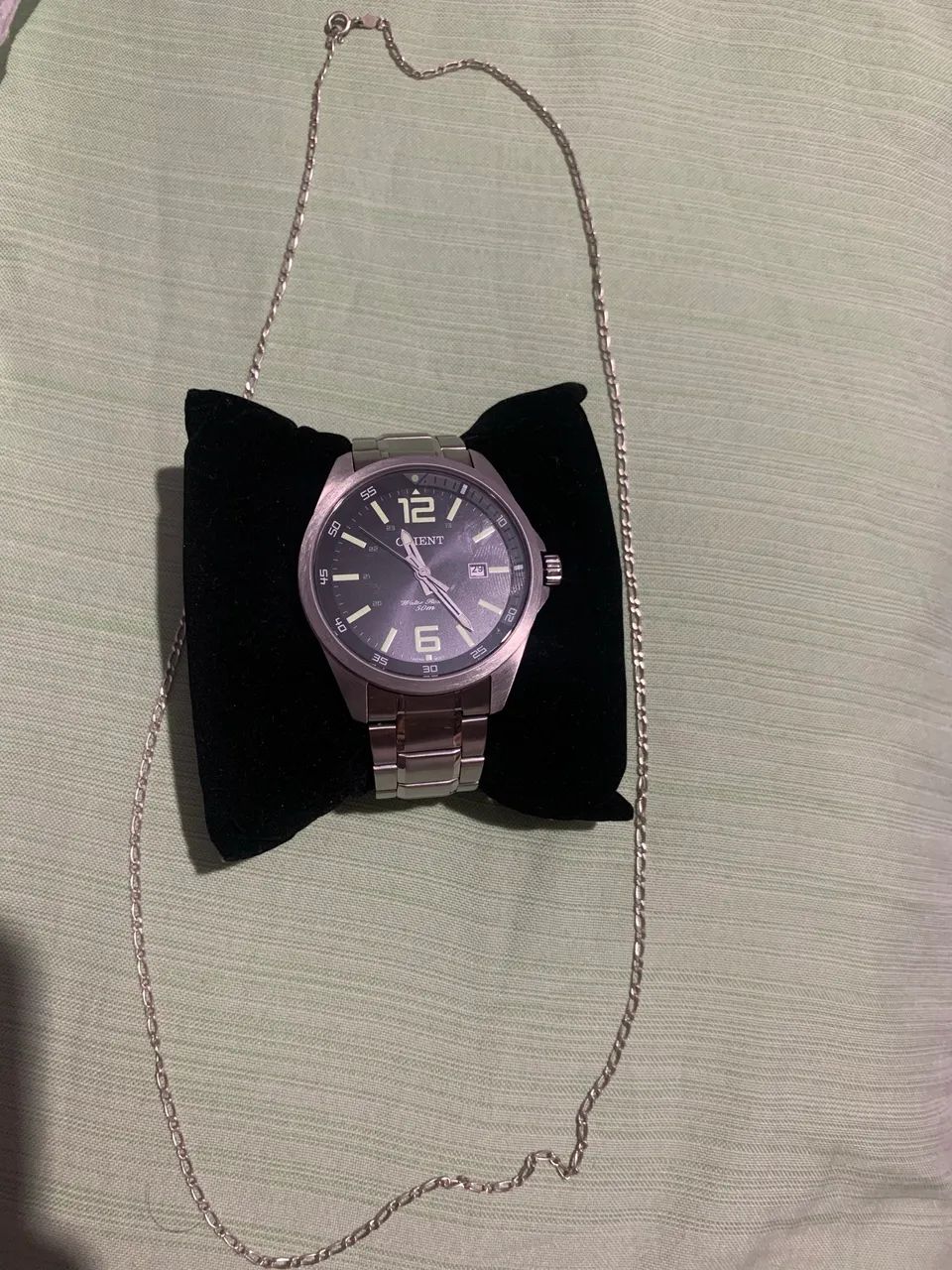 Relógio e cordão de prata  - Foto 2