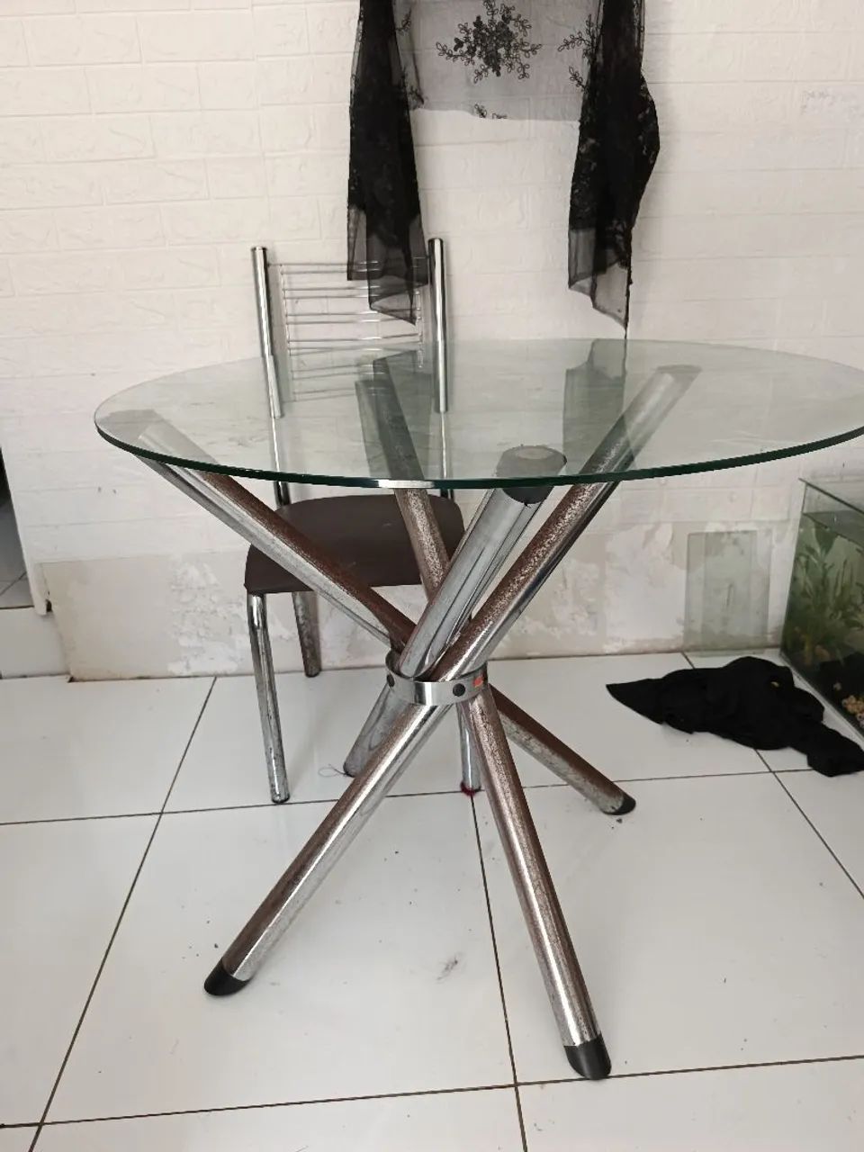 Mesa de vidro redonda