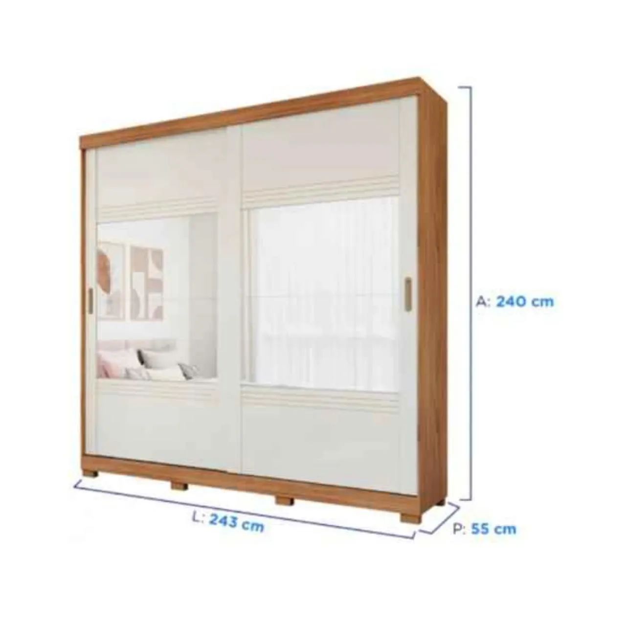 Guarda roupa em MDF semi novo  - Foto 3