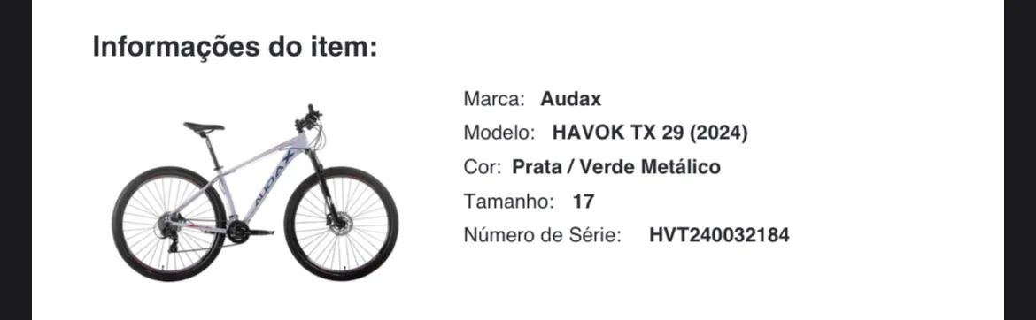 Bicicleta AUDAX aro 29 tam 17