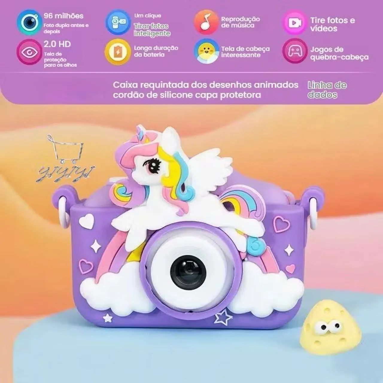 Mini câmera infantil unicórnio  - Foto 2