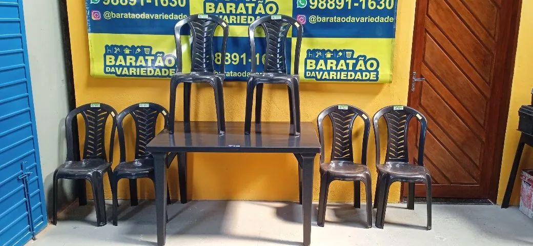 JOGO DE MESA RETANGULAR PLASTEX - Foto 4