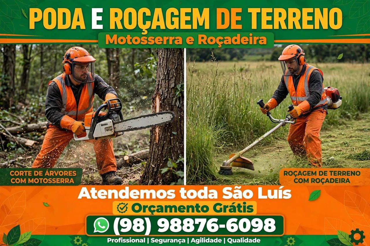 Trabalhamos com polda e roçagem de terreno sítios calçadas etc